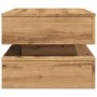Mesa de centro con luces LED roble artisian 90x50x40 cm de , Mesas de centro - Ref: Foro24-857719, Precio: 113,21 €, Descuent...