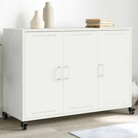 Aparador de acero blanco 100,5x39x72 cm by , Sideboards - Ref: Foro24-846685, Price: 166,71 €, Discount: %