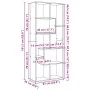 Librería divisora madera de ingeniería negra 67x25x161,5 cm de , Librerías y estanterías - Ref: Foro24-858076, Precio: 92,89 ...