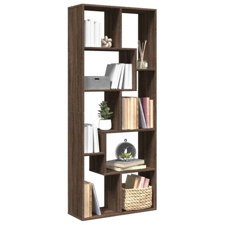 Librería divisora madera ingeniería marrón roble 67x25x161,5 cm de , Librerías y estanterías - Ref: Foro24-858081, Precio: 89...