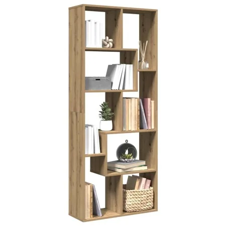 Librería divisora madera ingeniería roble artisan 67x25x161,5cm de , Librerías y estanterías - Ref: Foro24-858083, Precio: 83...