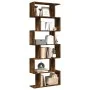 Librería divisora 6 niveles madera roble ahumado 70x24x193 cm de , Librerías y estanterías - Ref: Foro24-858088, Precio: 79,0...