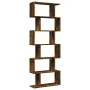 Librería divisora 6 niveles madera roble ahumado 70x24x193 cm de , Librerías y estanterías - Ref: Foro24-858088, Precio: 79,0...