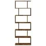 Librería divisora 6 niveles madera roble ahumado 70x24x193 cm de , Librerías y estanterías - Ref: Foro24-858088, Precio: 79,0...