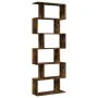 Librería divisora 6 niveles madera roble ahumado 70x24x193 cm de , Librerías y estanterías - Ref: Foro24-858088, Precio: 79,0...