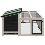 Conejera de madera maciza de pino gris 144x123x67,5 cm de , Jaulas y habitáculos para animales pequeños - Ref: Foro24-172282,...