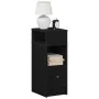 Mesilla de noche con cajón negro 25x31x66 cm de , Mesitas de noche - Ref: Foro24-858616, Precio: 70,03 €, Descuento: %