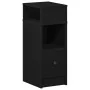 Mesilla de noche con cajón negro 25x31x66 cm de , Mesitas de noche - Ref: Foro24-858616, Precio: 70,03 €, Descuento: %