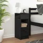 Mesilla de noche con cajón negro 25x31x66 cm de , Mesitas de noche - Ref: Foro24-858616, Precio: 70,03 €, Descuento: %