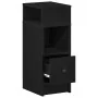 Mesilla de noche con cajón negro 25x31x66 cm de , Mesitas de noche - Ref: Foro24-858616, Precio: 70,03 €, Descuento: %