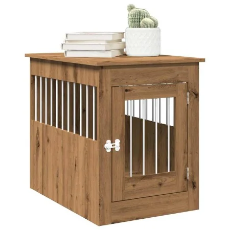 Jaula para perros madera ingeniería roble artesanal 55x80x68 cm de , Casetas para perros - Ref: Foro24-857643, Precio: 94,34 ...