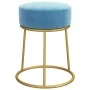 Hocker redondo azul claro terciopelo by , Folding stools and chairs - Ref: Foro24-340261, Price: 43,68 €, Discount: %