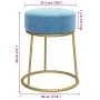Hocker redondo azul claro terciopelo by , Folding stools and chairs - Ref: Foro24-340261, Price: 43,68 €, Discount: %