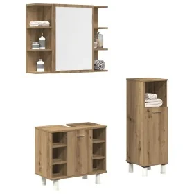 Juego de muebles baño 3 piezas madera ingeniería roble artisan de , Muebles de baño - Ref: Foro24-3328568, Precio: 188,80 €, ...