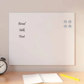 Pizarra magnética de pared vidrio templado blanco 50x40 cm de , Pizarras blancas - Ref: Foro24-4008631, Precio: 24,41 €, Desc...