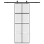 Puerta corredera con juego herrajes negro 76x205 cm ESG vidrio de , Puertas - Ref: Foro24-3375803, Precio: 251,38 €, Descuent...