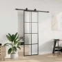 Puerta corredera con juego herrajes negro 76x205 cm ESG vidrio de , Puertas - Ref: Foro24-3375803, Precio: 251,38 €, Descuent...