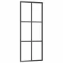 Puerta corredera con set herrajes negro 90x205 cm vidrio ESG de , Puertas - Ref: Foro24-3375785, Precio: 228,88 €, Descuento: %