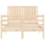 Estructura de cama con cabecero madera maciza 120x200 cm de vidaXL, Camas y somieres - Ref: Foro24-3194761, Precio: 118,94 €,...