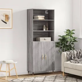 Aparador alto madera contrachapada gris sonoma 69,5x34x180 cm by , Sideboards - Ref: Foro24-3189235, Price: 130,45 €, Discoun...