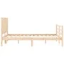 Estructura de cama con cabecero madera maciza 120x200 cm de vidaXL, Camas y somieres - Ref: Foro24-3194761, Precio: 118,94 €,...