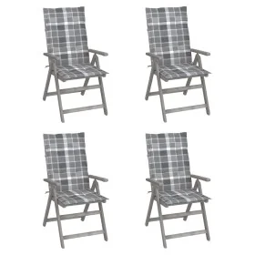 Sillas reclinables jardín y cojines 4 uds madera maciza acacia de , Sillas de jardín - Ref: Foro24-3065391, Precio: 285,31 €,...