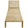 Tumbona con cojín gris madera de pino impregnada de , Tumbonas - Ref: Foro24-3065820, Precio: 123,88 €, Descuento: %