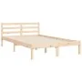 Estructura de cama con cabecero madera maciza 120x200 cm de vidaXL, Camas y somieres - Ref: Foro24-3194761, Precio: 118,94 €,...