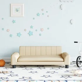 Sofá para niños de tela crema 90x53x30 cm de , Mobiliario para bebés y niños pequeños - Ref: Foro24-3196257, Precio: 85,57 €,...