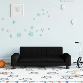 Sofá para niños de tela negro 90x53x30 cm by , Baby and Toddler Furniture - Ref: Foro24-3196262, Price: 94,32 €, Discount: %