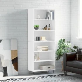 Aparador alto madera de ingeniería blanco 69,5x32,5x180 cm by , Sideboards - Ref: Foro24-3189565, Price: 106,94 €, Discount: %