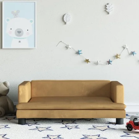 Sofá para niños de terciopelo marrón 80x45x30 cm de , Mobiliario para bebés y niños pequeños - Ref: Foro24-3196310, Precio: 6...