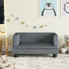 Sofá para niños de terciopelo gris oscuro 60x40x30 cm by , Baby and Toddler Furniture - Ref: Foro24-3196319, Price: 66,07 €, ...