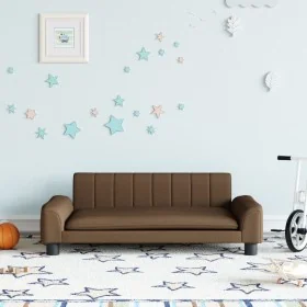 Sofá para niños de tela marrón 90x53x30 cm de , Mobiliario para bebés y niños pequeños - Ref: Foro24-3196260, Precio: 85,39 €...