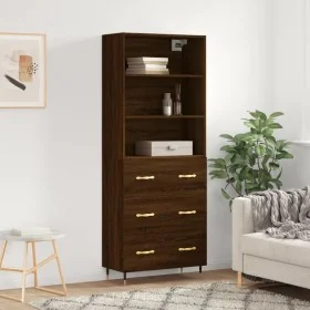 Aparador alto madera contrachapada marrón roble 69,5x34x180 cm von , Sideboards - Ref: Foro24-3189364, Preis: 150,43 €, Rabat...