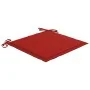 Sillas de jardín 2 unidades con cojines rojos madera de teca de , Sillas de jardín - Ref: Foro24-3062466, Precio: 147,14 €, D...