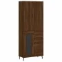 Aparador alto madera contrachapada marrón roble 69,5x34x180 cm by , Sideboards - Ref: Foro24-3195978, Price: 164,51 €, Discou...