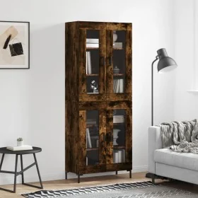 Aparador alto madera contrachapada roble ahumado 69,5x34x180 cm de , Aparadores - Ref: Foro24-3198278, Precio: 164,10 €, Desc...