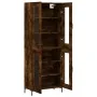 Aparador alto madera contrachapada roble ahumado 69,5x34x180 cm de , Aparadores - Ref: Foro24-3198278, Precio: 164,10 €, Desc...
