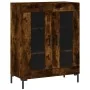 Aparador alto madera contrachapada roble ahumado 69,5x34x180 cm de , Aparadores - Ref: Foro24-3198278, Precio: 164,10 €, Desc...