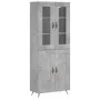 Aparador alto madera contrachapada gris hormigón 69,5x34x180 cm by , Sideboards - Ref: Foro24-3198317, Price: 167,04 €, Disco...