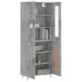 Aparador alto madera contrachapada gris hormigón 69,5x34x180 cm by , Sideboards - Ref: Foro24-3198317, Price: 167,04 €, Disco...