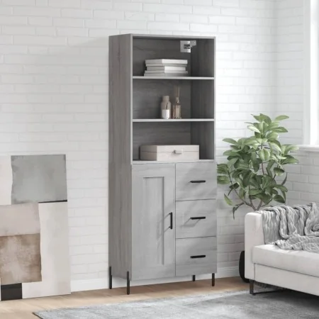 Aparador alto madera contrachapada gris sonoma 69,5x34x180 cm von , Sideboards - Ref: Foro24-3190035, Preis: 157,64 €, Rabatt: %