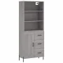 Aparador alto madera contrachapada gris sonoma 69,5x34x180 cm von , Sideboards - Ref: Foro24-3190035, Preis: 157,64 €, Rabatt: %