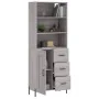 Aparador alto madera contrachapada gris sonoma 69,5x34x180 cm von , Sideboards - Ref: Foro24-3190035, Preis: 157,64 €, Rabatt: %
