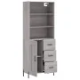 Aparador alto madera contrachapada gris sonoma 69,5x34x180 cm von , Sideboards - Ref: Foro24-3190035, Preis: 157,64 €, Rabatt: %