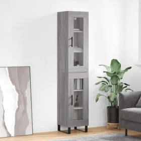 Aparador alto madera contrachapada gris Sonoma 34,5x34x180 cm von , Sideboards - Ref: Foro24-3199455, Preis: 109,76 €, Rabatt: %