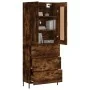 Aparador alto madera contrachapada roble ahumado 69,5x34x180 cm de , Aparadores - Ref: Foro24-3199758, Precio: 173,43 €, Desc...
