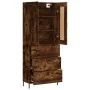 Aparador alto madera contrachapada roble ahumado 69,5x34x180 cm de , Aparadores - Ref: Foro24-3199758, Precio: 173,43 €, Desc...