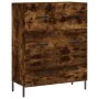 Aparador alto madera contrachapada roble ahumado 69,5x34x180 cm de , Aparadores - Ref: Foro24-3199758, Precio: 173,43 €, Desc...